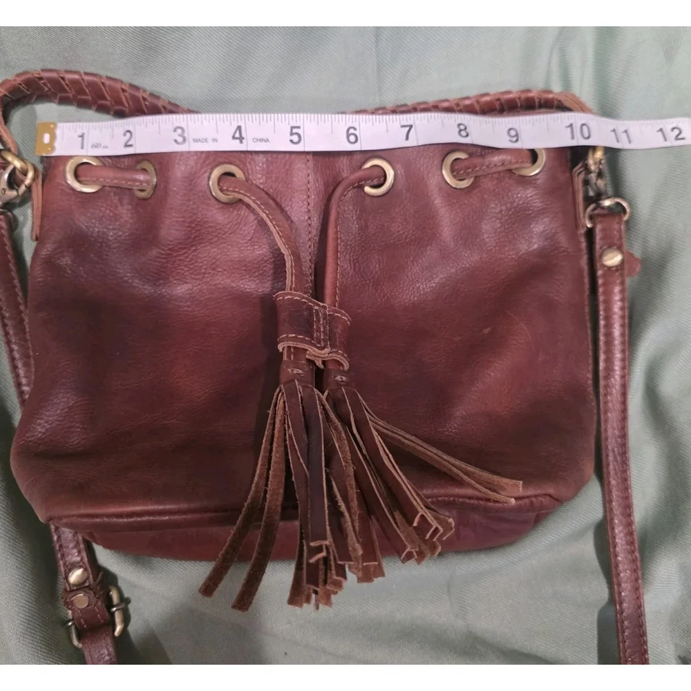 Sorpresa Drawstring Bucket Bag Top Braided Handle Removable Adjustable Crossbody